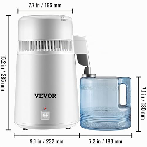 BuoQua Distillateur d'eau 750 W,Distillateur d'acier inox 4 L,Distillateur d'eau pour les laboratoires/les hôpitaux/les cliniques dentaires/les bureaux/les maisons/les voyages – vue 8