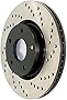 StopTech 128.51054R Sport Cross Drilled Brake Rotor (Front Right), 1 Pack