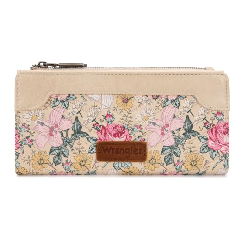 X Wrangler Floral Wallet for Womens Bifold Credit Card Holder Clutch