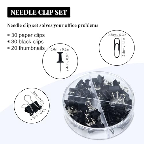 MultiBey Black Gold Acrylic Sticky Notes Holder Stapler and Tape Dispenser Cutter with Sticky Notes, 950 Staples & Tape, Staple Remover, Scissor, Ballpoint Pen, Paper Clips Set for Women Office Home - Thumbnail 3