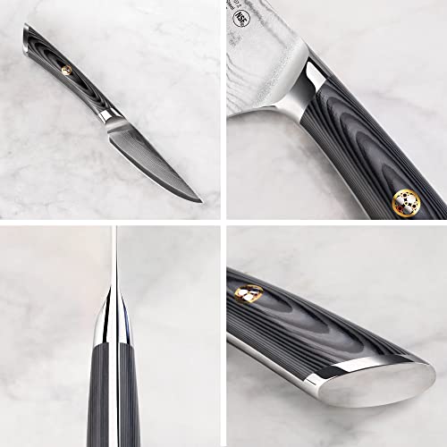 Cangshan Naka Series 503138 X-7 Steel Forged 3.5-Inch Paring Knife With Sheath #TOP3