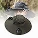 Lycpajk Wide Brim Sun Hat, Fisherman Hat, Bucket Cap with, Comfortable, Rechargeable, for Men and Women, Green