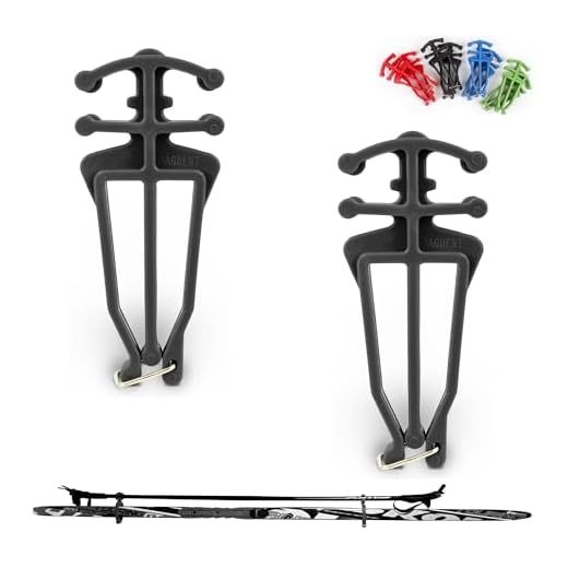 Bagdent Cross Country Skis and Poles Holder – 1 Pair, Universal Nordic Ski Pole Carrier (Black)