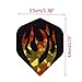 Dartfellas Hologram Great Balls of Fire Flames Durable Strong Dart Flights for Steel & Soft Tip Darts (10 Flights)