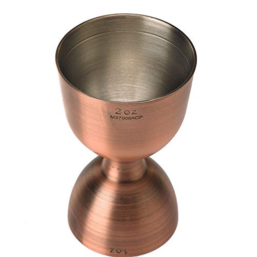 Barfly M37006Acp Heavy-Duty Straight Rim Bell Jigger, 1 Oz X 2 Oz, Antique Copper #TOP6