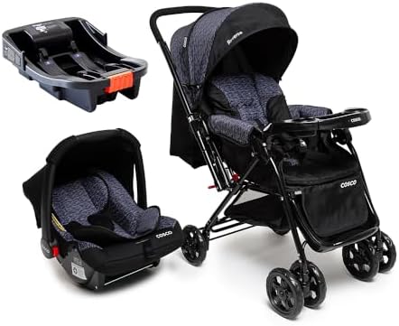 Travel System Cosco Kids, Reverse Trio, Preto Rajado