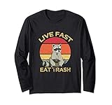 Photo Gallery retro racoon eat trash gift maglia a manica Photo Gallery retro racoon eat trash gift maglia a manica