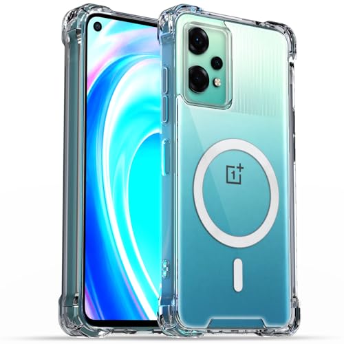 Image of Pikkme Back Cover for OnePlus Nord Ce 2 Lite 5G Mag-Safe Shockproof PC + TPU | Protective Case Magnetic Support | Bumper Case (Transparent Mag-Safe)