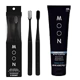 Moon Toothbrush and Whitening Anticavity Toothpaste Bundle