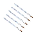 FRCOLOR Nagelkunstentferner 10 Stück/2 Sets Fingernagel-Set Nagelliner-Pinsel Gel-Nagelpinsel Kristallstift Bemalt Himmelblau Polierpinsel Nail-Liner-Pinsel