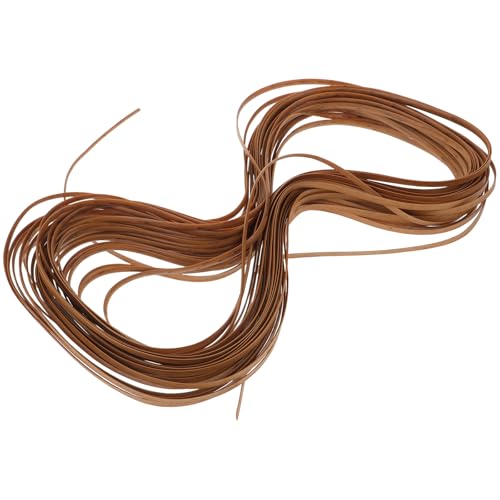 DECHOUS Material de Ratán Sintético para Bricolaje 6 MM Ancho Color Madera Natural Rollo para Reparación de Sillas y Muebles Kit de Material para Tejer Cestas y Manualidades