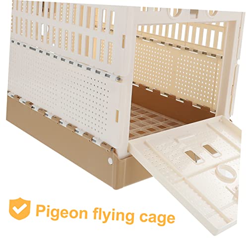 Image of Foldable Abs Pigeon Cage for Training and Transportation Easy to Clean with Removable Tray Lightweight Bird Cage for Pigeons