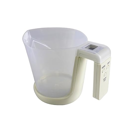 Mjadaade One Color 1G–5Kg Kitchen Scale, Digital Measuring Cup Scale, Baking Scale, Liquid Measuring Cup Scale(Blanco)