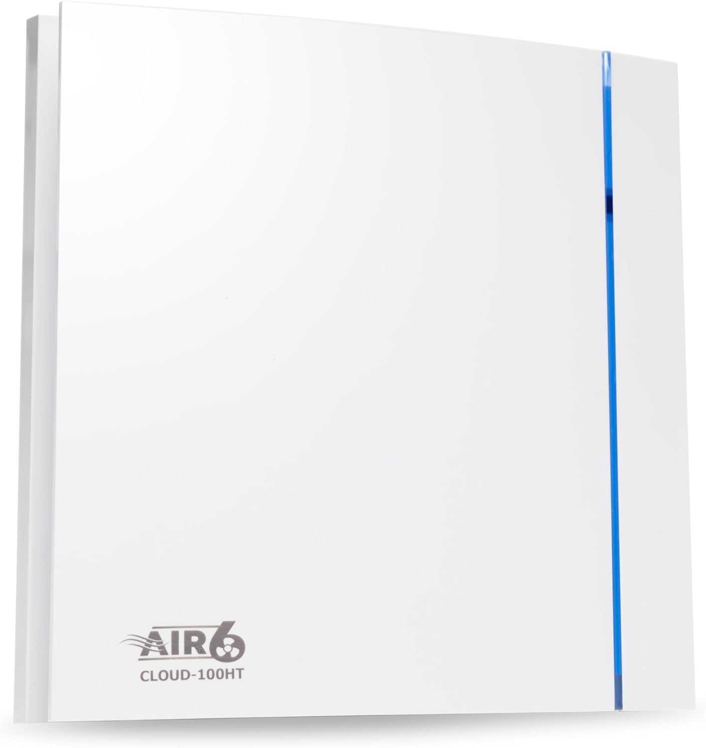AIR 6 Badlüfter 100mm, Abluftventilator Für Badezimmer, WC, Bad Lüfter mit Feuchtigkeitssensor und Timer, Leise und Leistungsstark, Wand- oder Deckenmontage, Leistung 26,5 l/s (95 m³/h), Weiß, IP45