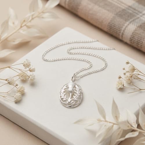 Collier chardon en argent massif 925, un bijou d'exception durable - 2