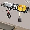 Garage Storage Rack Wall Mounted Heavy Duty Adjustable Shelf Garage Organization Workshop Tools (Black)