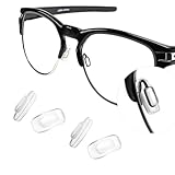 Silicone Nose Pads Replacement Nose Pieces for Costa Del Mar South Point/Cook/Fernandina/Shipmaster/Ponce/Wader/Flagler/Peli - 2 Pairs Clear Nose Cushion