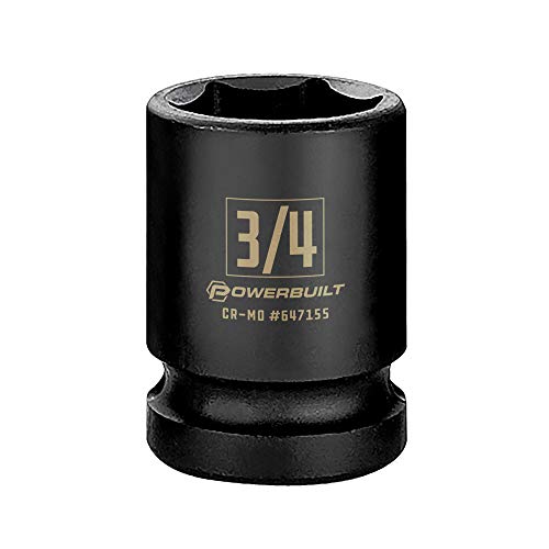 Powerbuilt 647155 1/2" Dr. 6 Pt. SAE gniazdo udarowe, 3/4"