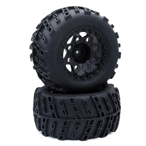 Surpass Hobby 1/10 Scale Monster Truck Tires and Wheel Rim 12mm Hex for HPI HSP Savage XS TM Flux...