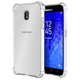 Wanyuexes Case for Galaxy J3 2018 Case, for Galaxy J3 Star/Sol 3/J3 Achieve/J3 Aura Clear TPU Phone Case, Slim Silicone Protective Shockproof Transparent Cover for Samsung Galaxy J3 2018 Crystal Clear