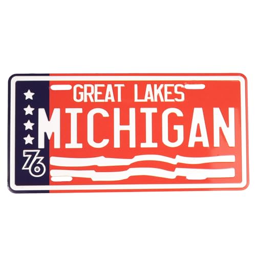 Michigan License Plate Magnet, Great Lakes State Souvenir, 3.4 x 1.75
