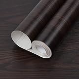 Caltero Walnut Wood Wallpaper 17.7In×118In Brown Wood Contact Paper Dark Brown Wood Peel and Stick...