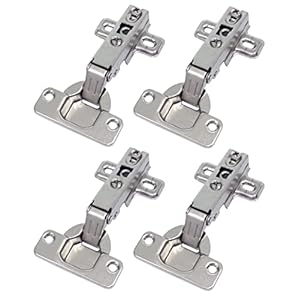 AERZETIX: 4 cerniere invisibili 110° per ante di mobili a montaggio superficiale Copertura totale C41037