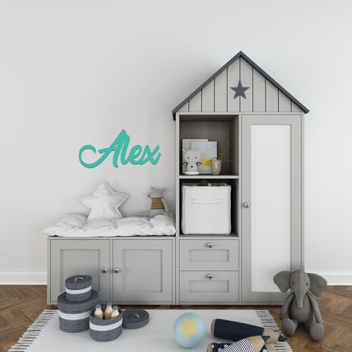 Miniatura 6 de Nombre Decorativo Infantil De Madera Personalizado Para Decorar Habitaciones, Paredes Y Puertas. Regalo Original Para Recien Nacidos, Bodas, Comuniones Y Bautizos Tamaños Opcionales 25-65cm