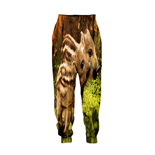 Pantalon de jogging sanglier impression 3D pour chasse et loisirs en plein air