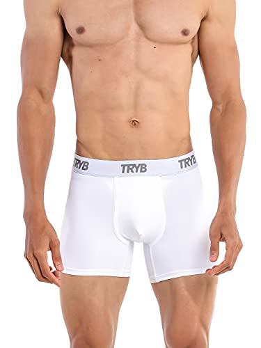 Image of TRYB Sports Underwear for Men | Stretchable Active Square Cut Trunks for Running & Gym Workout | Quick Dry, Breathable, Moisture Wicking & Anti Chafing | Sports Innerwear Boxers