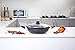 Delcasa Aluminiowa patelnia Wok ze szklaną pokrywką, 26 cm – patelnia indukcyjna z trwałą powłoką granitową zapobiegającą przywieraniu – patelnia ze szklaną pokrywką i uchwytami żaroodpornymi na naczynia kuchenne
