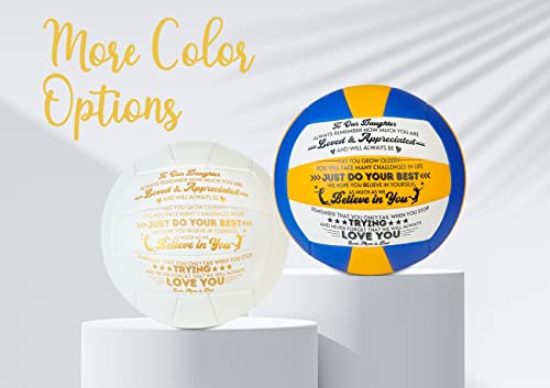 Cybgene Volleyball Gifts For Teen Girls Volleyball Ball Official Size 5 - To Our Daughter White #TOP5