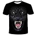 Produktbild 3D Kurzarmhemd für Herren und Damen Sommer lässig atmungsaktivSchwarzes Tigermuster3D-gedrucktes schnell trocknendes T-Shirt-6XL