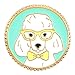 Flairs New York Premium Handmade Enamel Lapel Pin Brooch Badge ([Dog] White Poodle, 1 Pin)