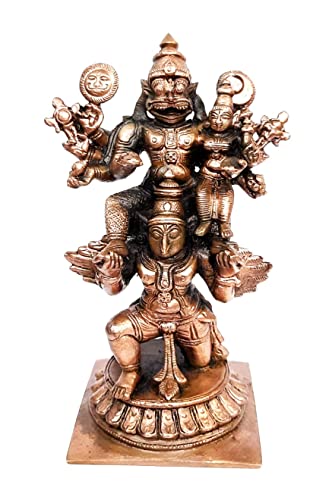 Image of Copper Lakshmi Narasimhar Idol 4.7 in | 510g