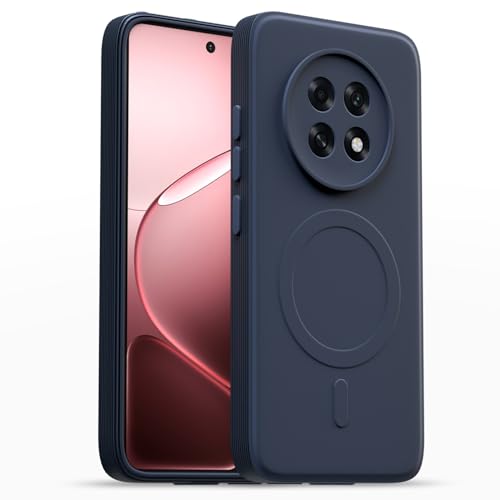 Image of Pikkme Back Cover for Oppo F31 Pro Plus 5G Soft Matte Silicone Mag-Safe Design (Mag-Safe Not Support) Camera Protection | Slim Fit Bumper Cover (Blue)