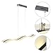 LightInTheBox LED Modern Wave Pendant Light, Acrylic Linear Chandeliers Ceiling Mount Lighting Fixture for Kitchen Island, Dining Room, Living Room(Light Source: Warm White)