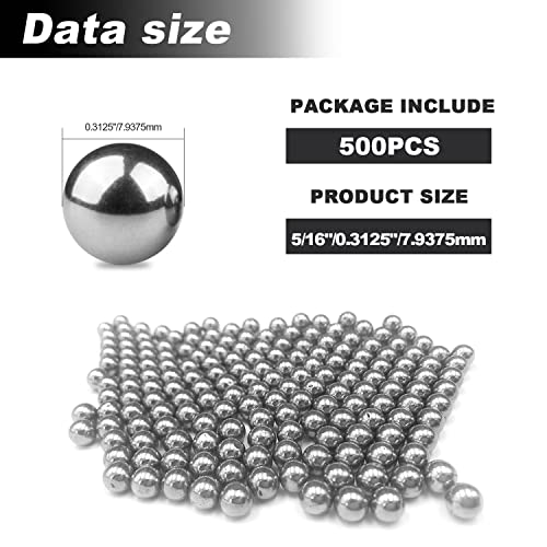 Image of 500 Pcs 0.3 inchinch Steel Ball Bearing 8mm Precision Bearings 5 /16 Inch