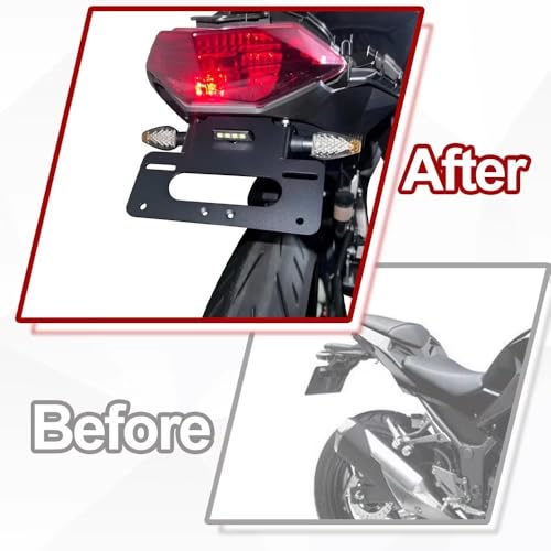 Support Plaque d'Immatriculation Queue Arrière Ninja 300 Look Racing Route