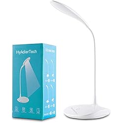 Lamparas De Mesa Regulables HyAdierTech Lámpara de Escritorio LED, Regulable Lámpara de Mesa Protección para los Ojos, 3 Niveles de Dimmer, Panel Táctil y 360 ° Flexible USB Portátil para Lectores, Estudio y Trabajo