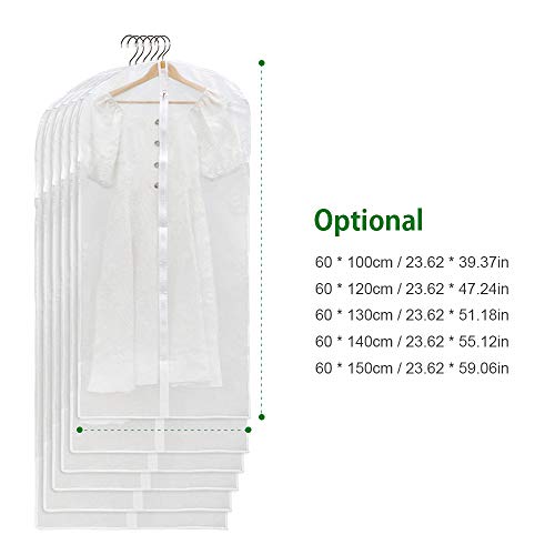 Protetor de capa de roupa de 6 peças Adaskala para pendurar roupas. Bolsa de armazenamento de roupas