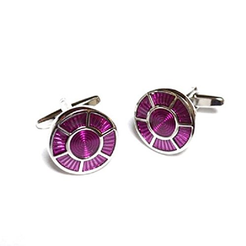 Mancuernillas circulares seccionadas color magenta GTR