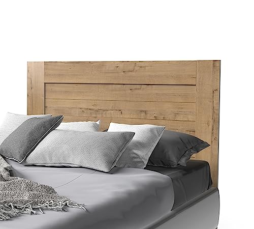 MUEBLES PITARCH | Cabecero Cama Doble de 150 Moderno, Roble Gold, 116x164x2,2cm, Dormitorio de Matrimonio, Vintage Tablas, Colección Aroa