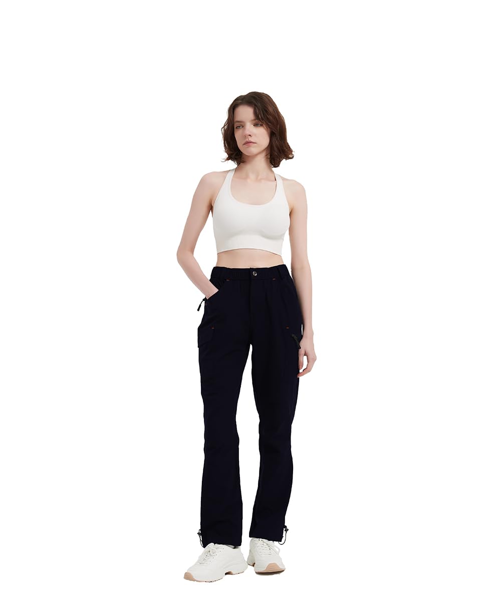 Women Hiking Pants Lightweight Outdoor Sports Dry Quick Cargo Comfortable Elastic Waist Pockets - image 5