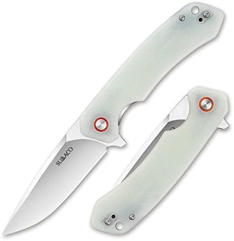 SUMACO Folding Knife Pocket for Men Knife Tactical Knife G10 Handle EDC Knife D2 Steel Blade Camping Outdoor Fishing and Everyday Carry Self Defense Pocket Samurai Folding Knifes