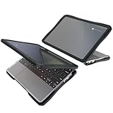 UZBL Case for Dell Chromebook 11.6” 3120 | 3110 | 3100 Clamshell and 2-in-1 | Protective Hard Shell Polycarbonate Clear Case Cover | Student-Proof Rubberized Edge Protection