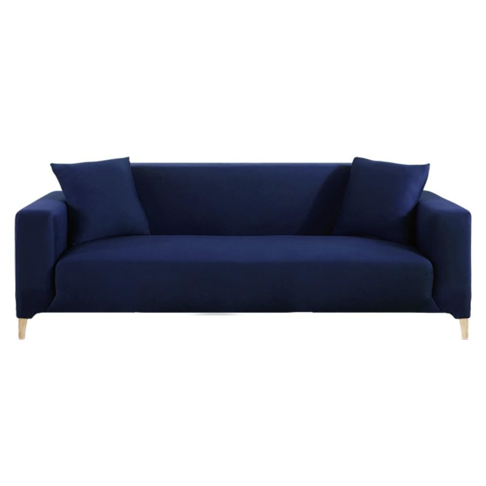 Housse canape extensible pour salon familial protection fauteuil bleu marine