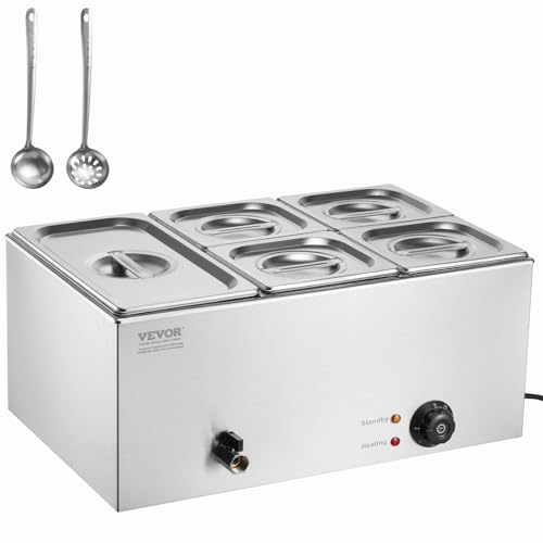 VEVOR Chauffe-Plat Buffet à 5 Bacs, Bain-Marie...