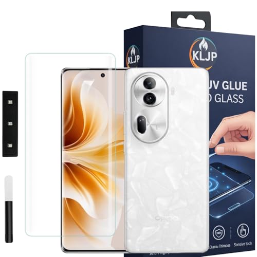 Image of Advance HD+ UV Tempered Glass Screen Protector For Oppo Reno 11 Pro (Pack of 1) Full Adhesive UV Curved Screen Protector Case Friendly HD Clarity with installation kit