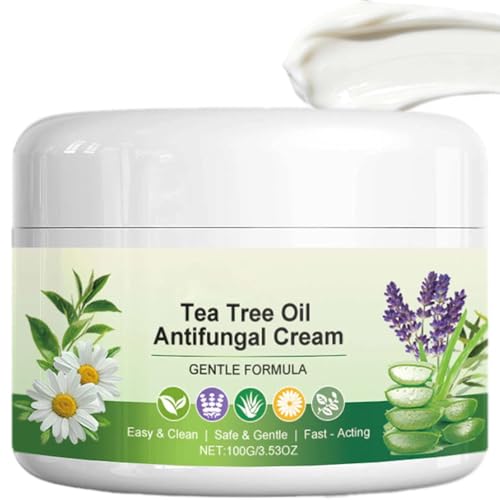 Natural Tea Tree Cream for Athlete's Foot & Skin Itch Relief, Soothing & Hydrating Moisturizer for Hands & Feet, Men & Women